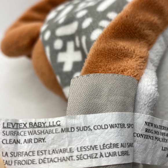 Levtex Baby Fox Plush Lovey Security Blanket Stuffed Animal Geometric Toy - Picture 7 of 10